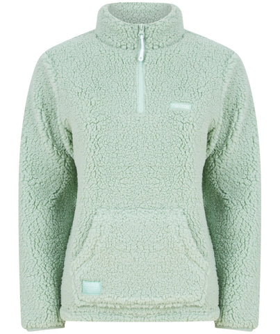 Womens Sherpa Pullover Light Green